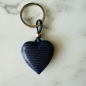 NEW Cape Cobra Genuine Lizard Heart Keyring – Blue | New, Handcrafted Luxury